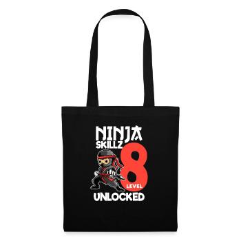 8 anniversaire jeune Ninja idées cadeaux judo - Sac en tissu - noir - Devant