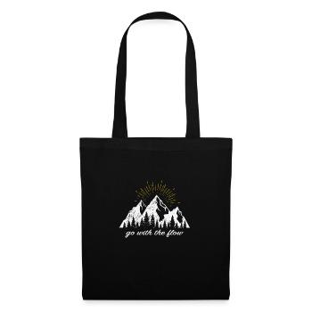 Hike, Berge, Go with the flow - Stoffbeutel - Schwarz - Vorne