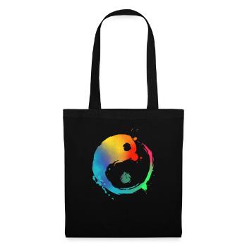 Frauen Yoga Geschenk drucken Yoga Klasse Yin Yang - Stoffbeutel - Schwarz - Vorne