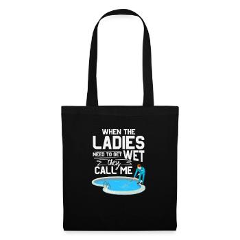 funny pool cleaner service maintance design - Tote Bag - black - Front