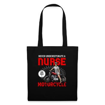 Nurse biker nurse gift - Tote Bag - black - Front