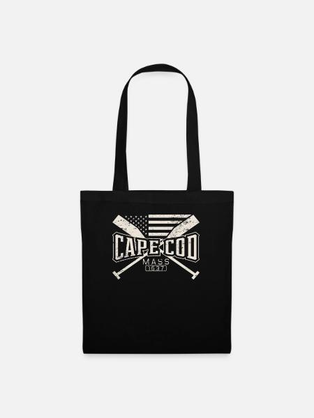Cape Cod Nautical Vintage Style Geschenkidee USA - Stoffbeutel - Schwarz