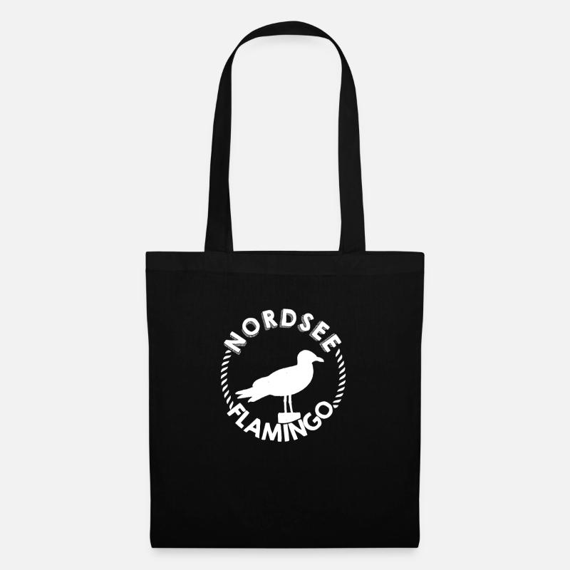 Nordsee Flamingo - Stoffbeutel - Schwarz