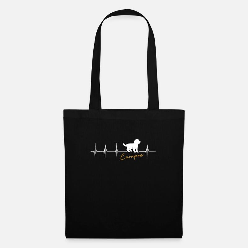 Cavapoo Hunderasse Shirt Geschenkidee - Stoffbeutel - Schwarz
