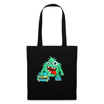 School child monster backpack schooling - Tote Bag - black - Front