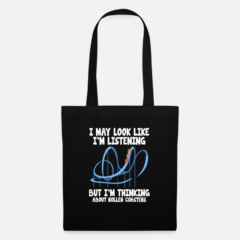 Idée cadeau de parc d'attractions Rollercoaster Roller Coaster - Sac en tissu - noir