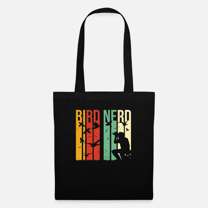 Bird Nerd Shirt - Birding Geschenk - Birdwatcher Shirt - Stoffbeutel - Schwarz