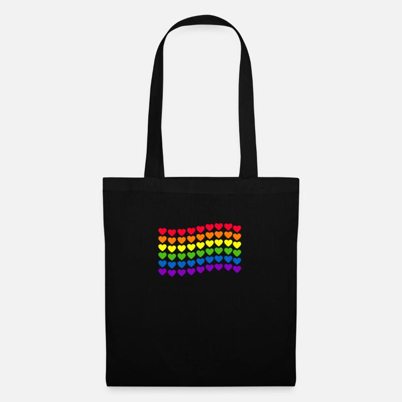 Rainbow flag LGBT - Tote Bag - black