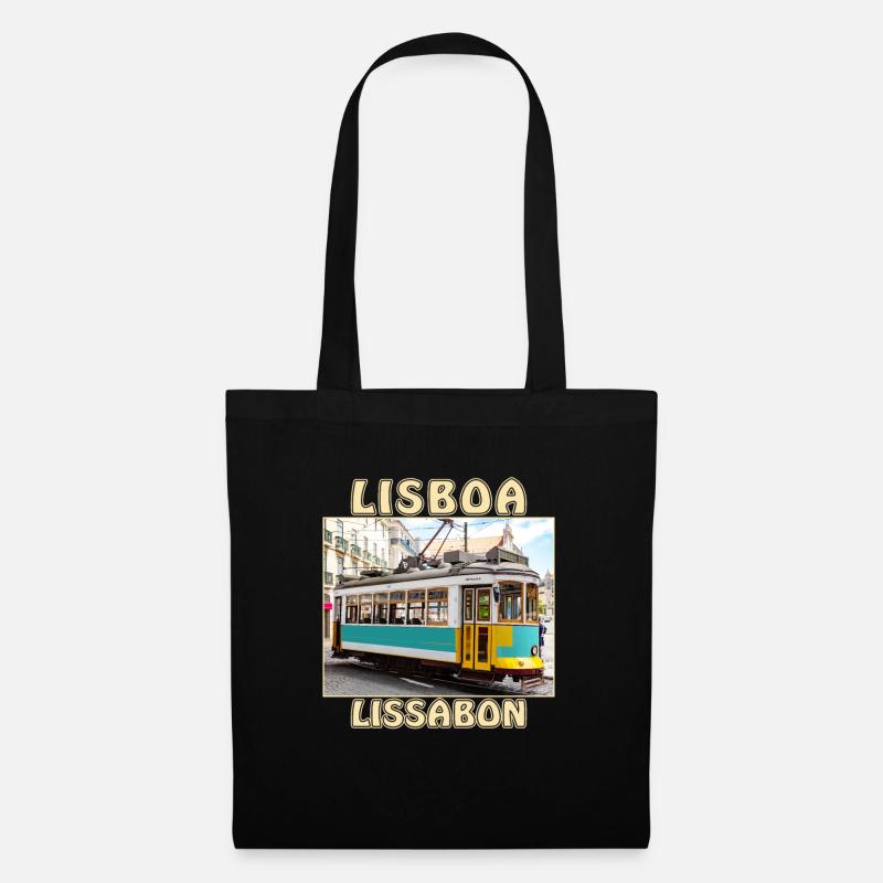 Lisboa Strassenbahn Lissabon - Stoffbeutel - Schwarz