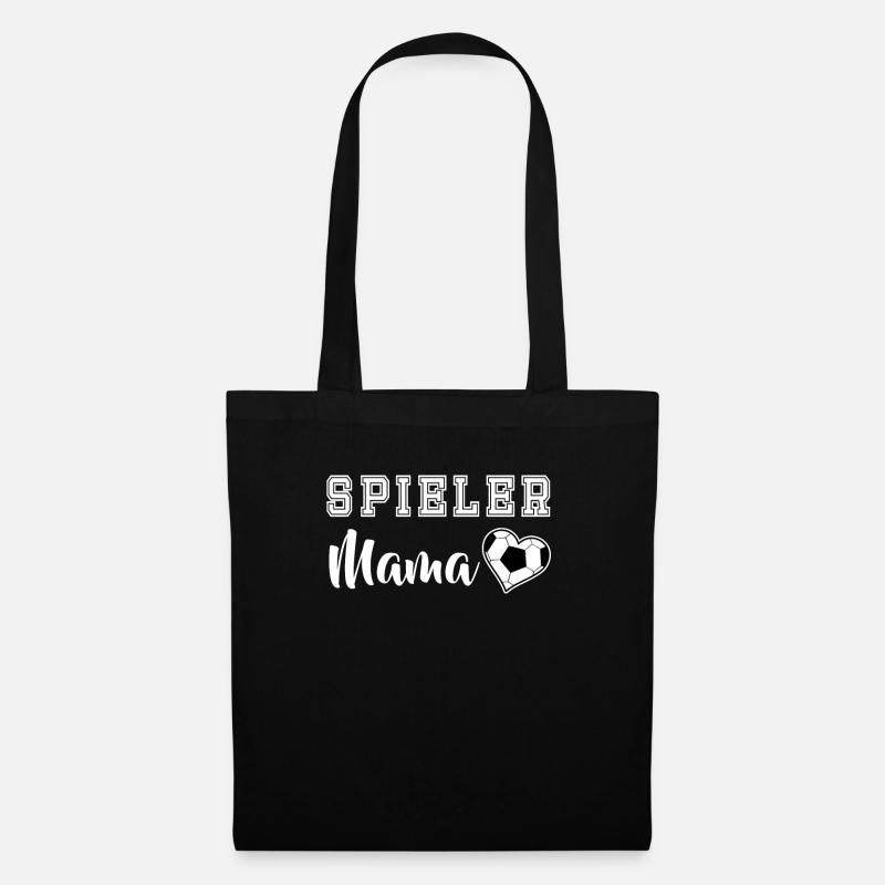 Fußball Spieler Mama Spielermama Mutter Mami Mutti - Stoffbeutel - Schwarz