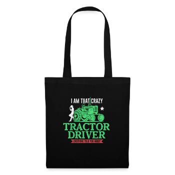 Tractor farmer - Tote Bag - black - Front