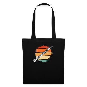 Clarinette instrument de musique chemise joueur de bande - Sac en tissu - noir - Devant