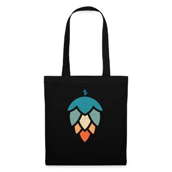 Houblon Vintage - Brassage de bière - Home Brewer - Sac en tissu - noir - Devant