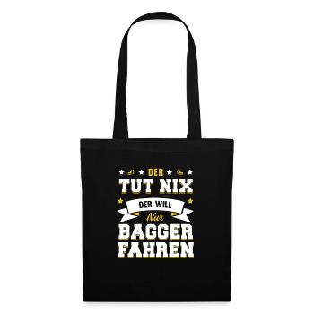 Bagger - Stoffbeutel - Schwarz - Vorne