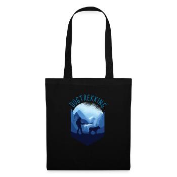 Dogtrekking randonnée avec chien canicross cadeau - Sac en tissu - noir - Devant