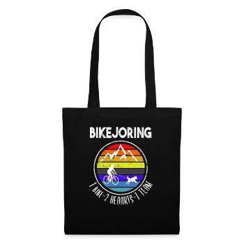 Bikejöring Zughundesport Hundesport Geschenkidee - Stoffbeutel - Schwarz - Vorne