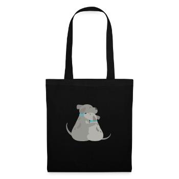 Chien câlin - Sac en tissu - noir - Devant