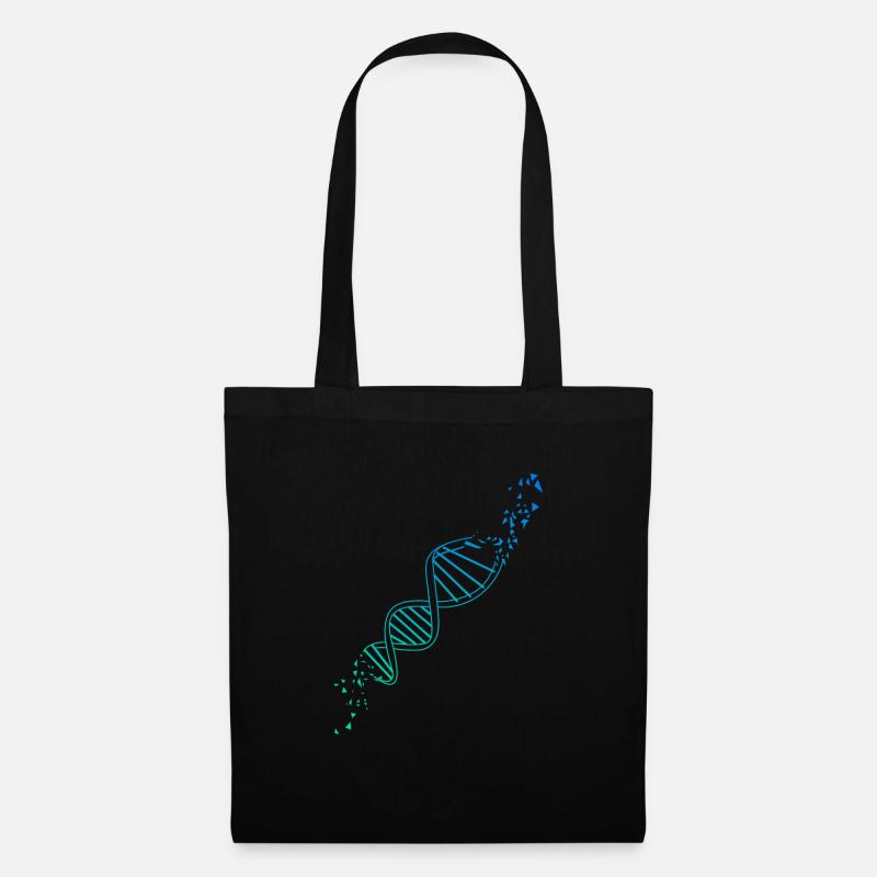 DNA Doppelhelix - Stoffbeutel - Schwarz