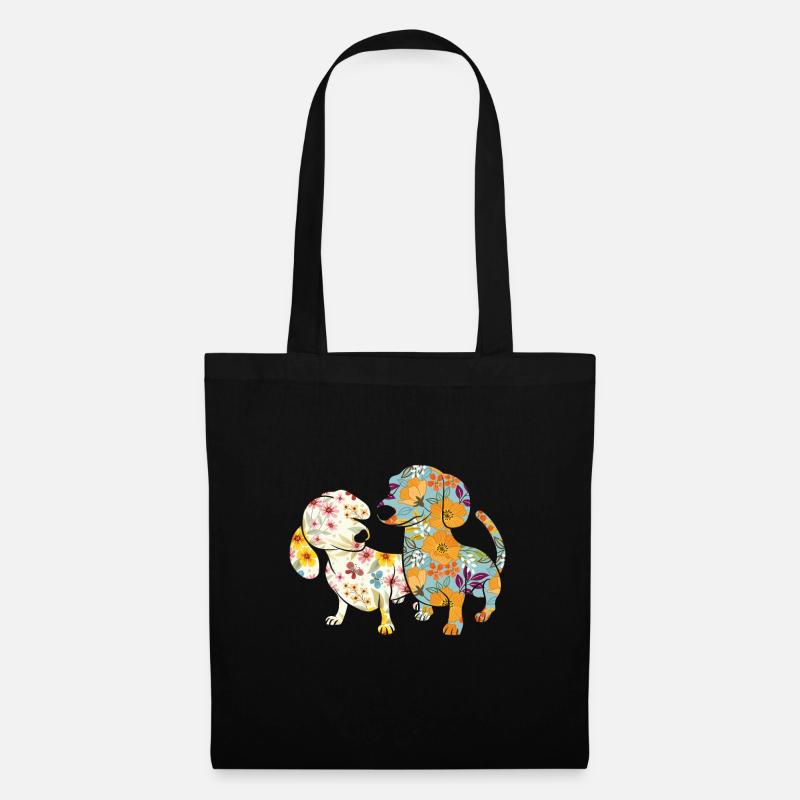 Vintage Dachshund gift - Tote Bag - black