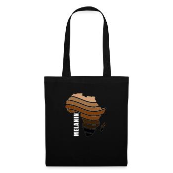 Melanin, Africa Map, Proud African - Tote Bag - black - Front