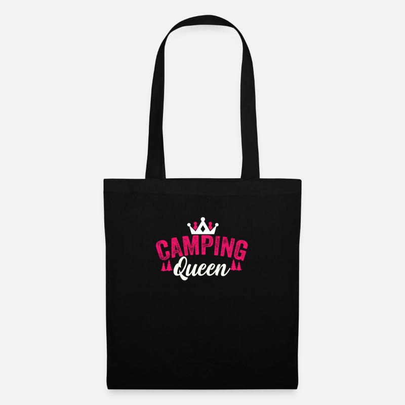 Camping Queen - Stoffbeutel - Schwarz