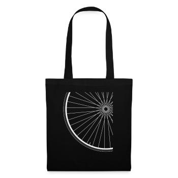 Fahrrad Reifen Ausschnitt - Stoffbeutel - Schwarz - Vorne