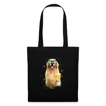 Cheers - Golden Retriever Chien Cadeaux - Sac en tissu - noir - Devant