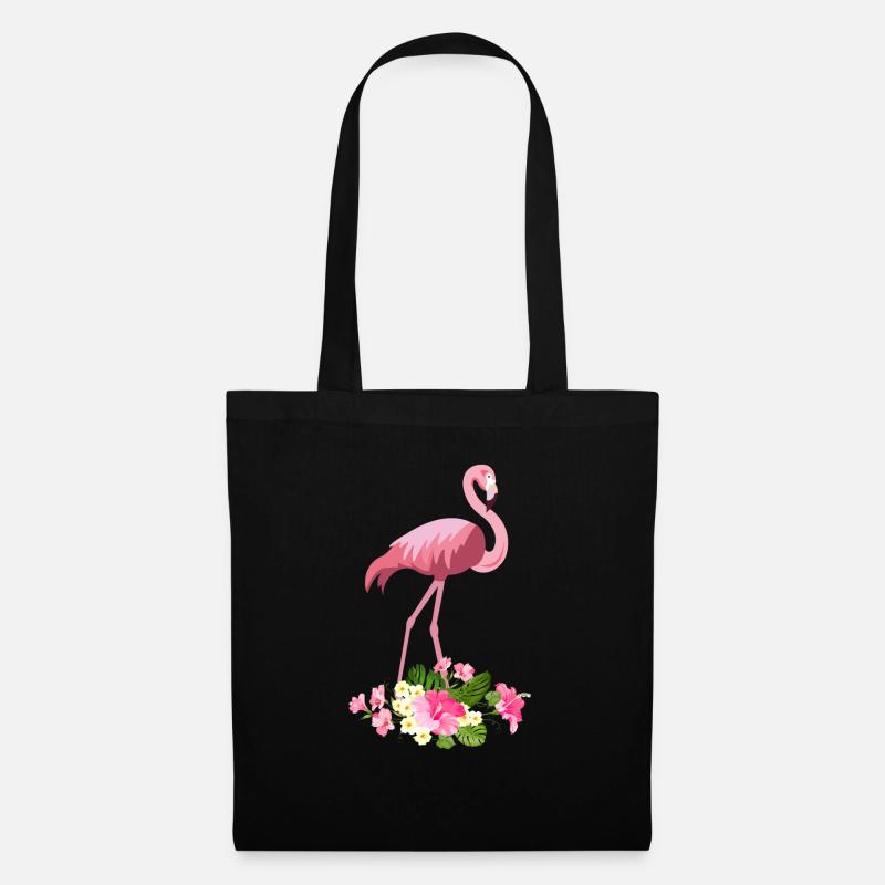 Flamingo - Stoffbeutel - Schwarz