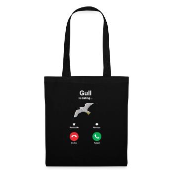 Idée cadeau de chemise d'oiseau d'eau de mouette - Sac en tissu - noir - Devant
