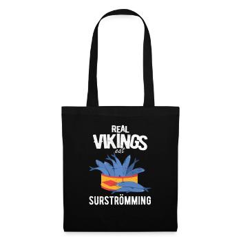 Surströmming Scandinavie Suède Viking - Sac en tissu - noir - Devant