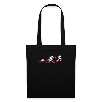 Heartbeat pour triathlon Swim Bike Run - Sac en tissu - noir - Devant