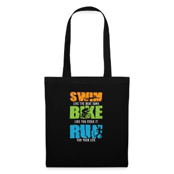 Tri Swim Bike Run - Sac en tissu - noir - Devant