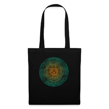 Calendrier Aztèque Maya Aztèque Mexique - Sac en tissu - noir - Devant