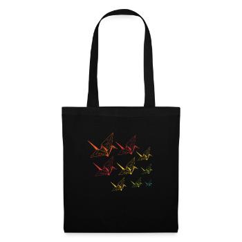 Origami crane cranes Japanese art gift - Tote Bag - black - Front