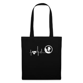 Hiking Hiking Heartbeat - Tote Bag - black - Front