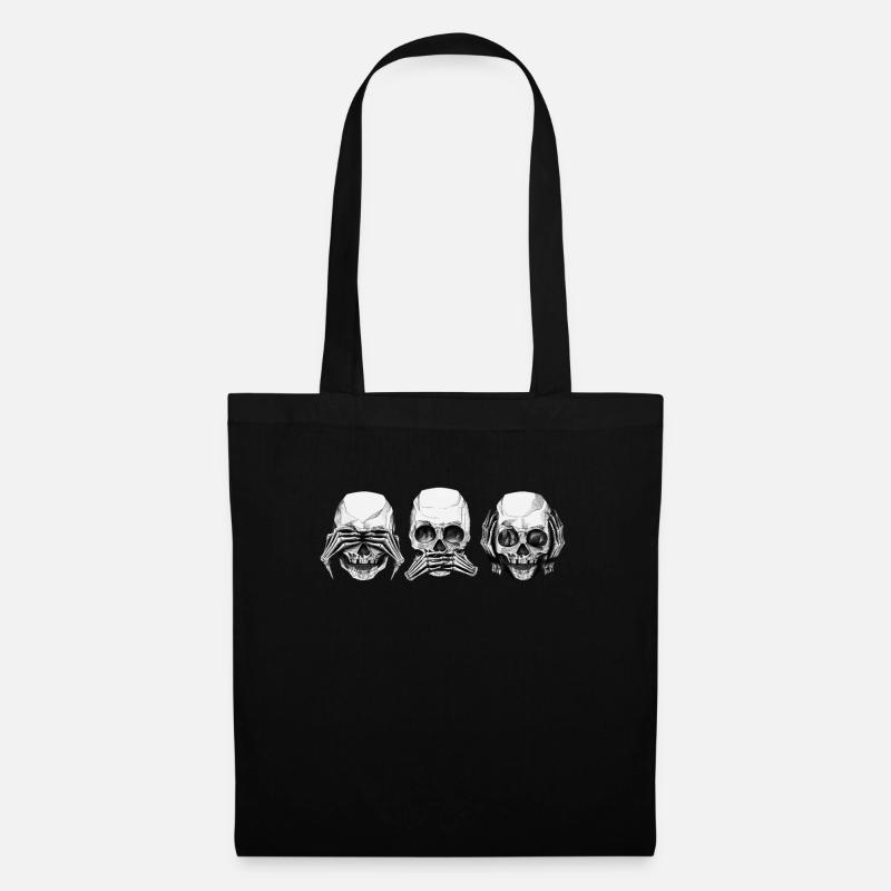 Skull and crossbones bones skulls - Tote Bag - black