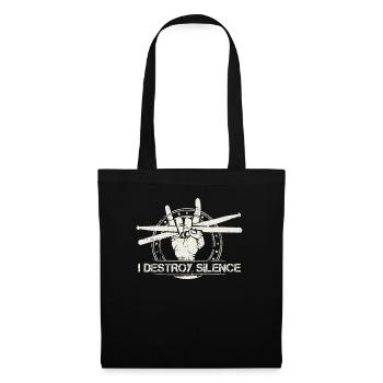 Conception drôle de batteur | Percussion cadeau musicien - Sac en tissu - noir - Devant