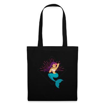 Conception de sirène - Sac en tissu - noir - Devant