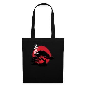 Bonsaï Japon - Sac en tissu - noir - Devant