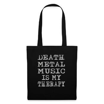 Death Metal Music Is My Therapy - Tote Bag - black - Front