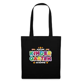 Kindergartenkind Geschenk - Stoffbeutel - Schwarz - Vorne