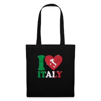 Italie - Sac en tissu - noir - Devant