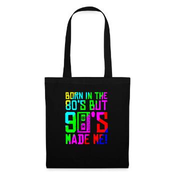 Né dans les années 80 mais les années 90 m’ont fait T-Shirt que j’aime les années 80 - Sac en tissu - noir - Devant