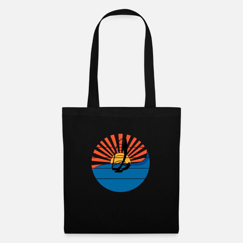 Windsurfer Sunset Windsurfing Windsurfen Geschenk - Stoffbeutel - Schwarz