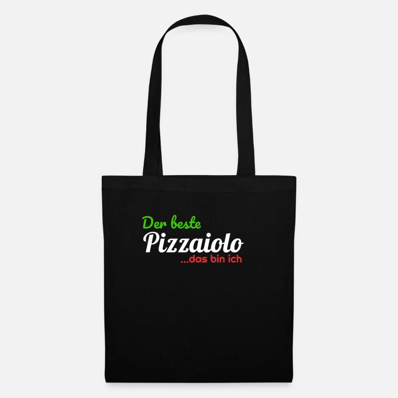 Der Beste Pizzaiolo...das bin ich grafik pizza des - Stoffbeutel - Schwarz
