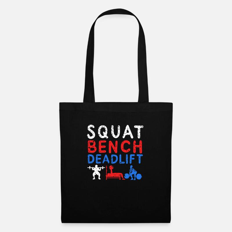 POWERLIFTING: Squat Bench - Tote Bag - black