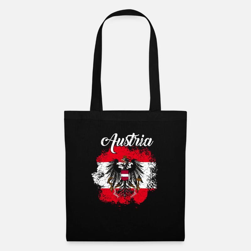 Austria flag Austrian flag holiday - Tote Bag - black