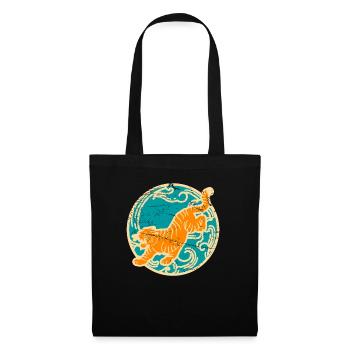 Tigre arts martiaux mixtes gros chats chats sauvages - Sac en tissu - noir - Devant