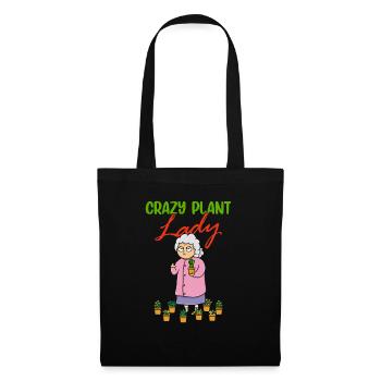 Crazy Plant Lady Cacti Cactus Fleurs Succulentes - Sac en tissu - noir - Devant