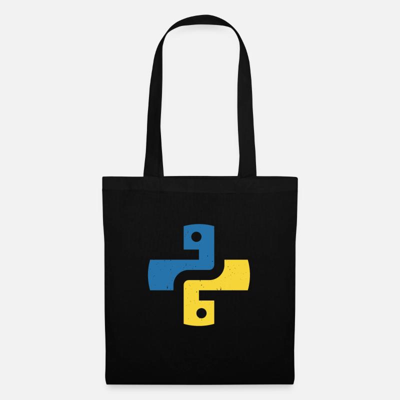 Python Programmiersprache - Stoffbeutel - Schwarz